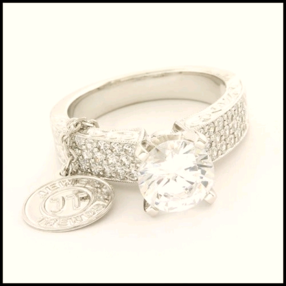 JT Jewel Trends White Gold Overlay Engagement Ring